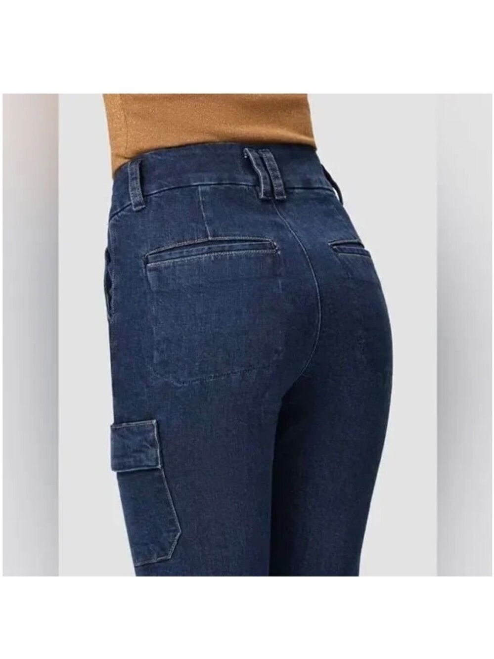 NWT Paige Dion Cargo Pockets Gracie Lou Wide Leg Jean Size 26 - Picture 3 of 13